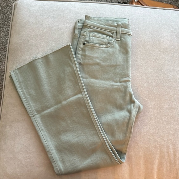 Light Green Wide Leg Jeans - Picture 2 of 4